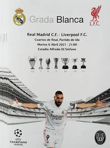 2021 REAL MADRID v LIVERPOOL CHAMPIONS LEAGUE QUARTER FINAL PROGRAMME FROM SPAIN - Picture 1 of 1
