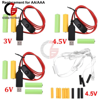 AAA Eliminator Cable Dummy-Battery Power Cable Replacement for 3/4.5/6V AA AAA - Image 1 of 4