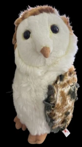 9" Aurora Barn Owl Plush Brown White - Picture 1 of 4