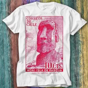 1965 Chile Isla de Pascua Moai Estampilla de franqueo Camiseta torso 545 - Imagen 1 de 2