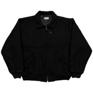 Vintage 60’s Mills MADE IN USA Wool Zip-Up D-pocket BomberJacket L - Picture 1 of 7