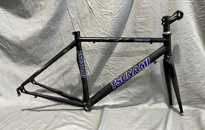 Tsunami Pro Racing Road Frameset Small Carbon Fork/Seat Stays 130/100/9mm QR Rim - Image 1 of 4