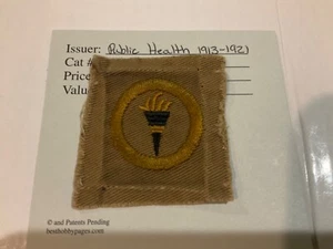 Public Health Merit Badge Type A Insignia Patch 1913-1921 Teens - Picture 1 of 2