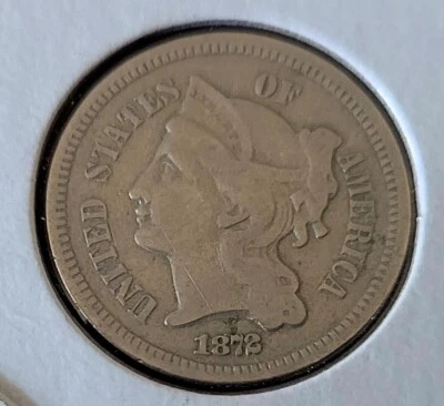 1872 3-cent Nickle Higher Grade - Image 1 of 2