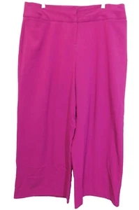 Pantaloni Lane Bryant The Allie rosa caldo gamba larga cropped 16R elasticizzati su misura Capri - Foto 1 di 6