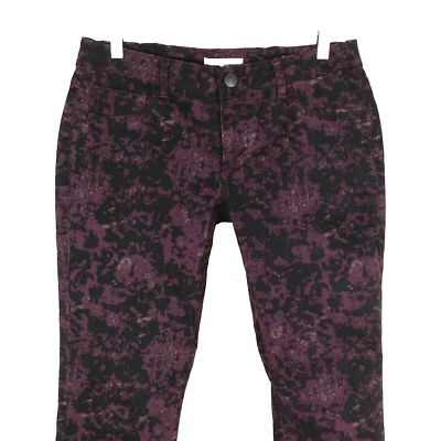 CAbi purple black camo skinny jegging womens size 6 x 29 mid rise multicolor - Image 1 of 4
