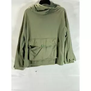 MODAKAWA Mujer Verde Oliva Rana Cremallera Sobre Gran Tamaño Sudadera con Capucha Talla M - Imagen 1 de 10