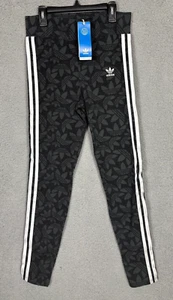Adidas Girls (Youth) High-Waisted Allover Print Tights Activewear Black XL NWT's - Picture 1 of 9