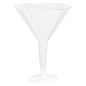 Premium Clear Plastic Martini Glasses 275ml 8pk - Picture 1 of 1