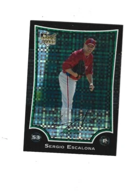 2009 Bowman Chrome X-Fractors #59 Sergio Escalona /250  PHILADELPHIA PHILLIES - Image 1 of 2