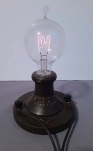 1929 Edison Replica Light Bulb Antique Vintage Lamp Old Wood Working Anniversary - Picture 1 of 10