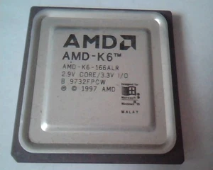 Chip de computadora de CPU raro - AMD AMD-K6 AMD-K6-166ALR 2.9V NÚCLEO/3.3V B 9732FPCW - Imagen 1 de 1