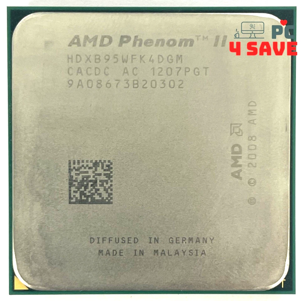 AMD Phenom II X4 B95 3.0GHz 4-Core Socket AM2+ AM3 Desktop CPU HDXB95WFK4DGM - Image 1 of 1