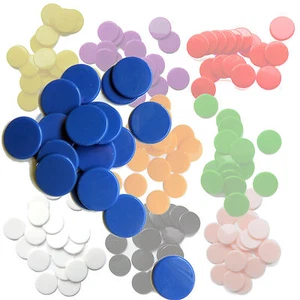 100 fichas de juego fichas de plástico fichas de plástico marcador de bingo 19 mm 3/4 pulgadas NUEVO - Imagen 1 de 11