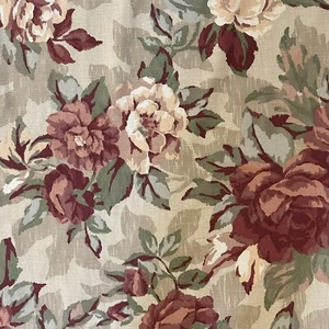 Lillian August Kollektion Vintage Rose Stoff 15 Yards Baumwolle Rot Pfirsich Blumen - Bild 1 von 15