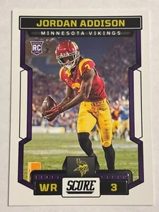 2023 Panini Score #346 Jordan Addison Minnesota Vikings - Picture 1 of 2