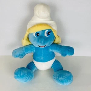 Build A Bear BABW Smurfette Smurf Stuffed Animal 14 In Tall Seated Collectible - Picture 1 of 8