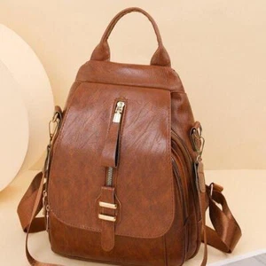 Zaino donna donna donna in pelle borsa antifurto zaino borsa da viaggio borsa - Foto 1 di 14