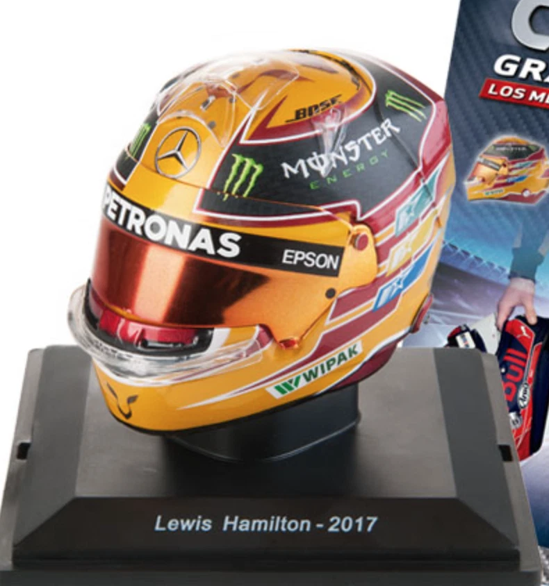 F1 Lewis Hamilton Mercedes 2017 Rare Helmet Scale 1:5 Formula 1+Magazine - Image 1 of 1