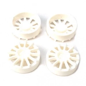 NSR 5431 12 Spoke Wheel Inserts for 17" Wheels White 4/pk 1:32 slot car part - Picture 1 of 1