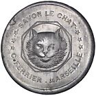 France Marseille Savon "Le Chat" Ca. 1925 Aluminum Token / Cats Felines