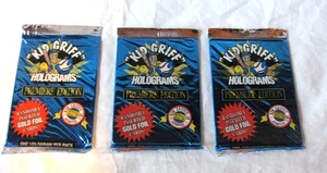 "KID GRIFF" HOLORAMS PREMIERE EDITION BASEBALL CARDS, 3 UNOPENED FOIL PACKS '92 - Picture 1 of 4