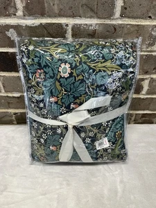 Morris & Co. x Williams Sonoma Home BLACKTHORN Full Queen Duvet Cover Blue NEW - Picture 1 of 6