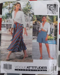 Vogue Attitudes Betty Jackson Uncut FF Top Skirt Shorts 2924 Size 12-14-16 Rare - Picture 1 of 4