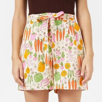 ModCloth x Princess шоссе Sz маленький высоты вегетарианская нашивка новинка печати шорты - Изображение 1 из 4