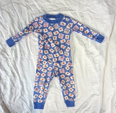 Hanna Andersson 2T Snoopy Valentine 2 Piece Pajama Set Long Johns - Image 1 of 4