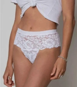 Free People We Are HAH Spin Me Panty Lencería Blanca Encaje Talla L - Imagen 1 de 2