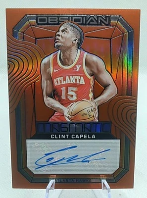 2023-24 Panini Obsidian Clint Capela Magmatic Signatures Orange Flood #/75 - Image 1 of 2