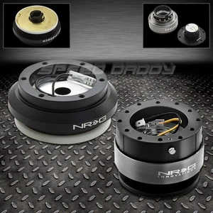 NRG STEERING WHEEL SHORT HUB+GEN 2.0 BLACK QUICK RELEASE FOR 96-11 CIVIC/S2000 - Picture 1 of 1