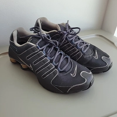 Nike Shox 501524-049 Gray Dark Navy Blue Men Size 11.5 Running Training Vintage - Image 1 of 4