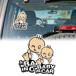 Baby on Board Stickers 2pcs Removable Car Decal for Rear Window Safety Sign - Picture 1 of 8