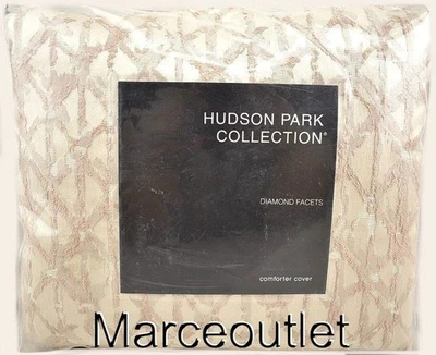 Hudson Park Collection Diamond Facets FULL / QUEEN Duvet Cover Rust - Image 1 of 4