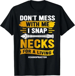 T-shirt unisex chiropratico colli a scatto per vivere regalo chiropratico - Foto 1 di 3
