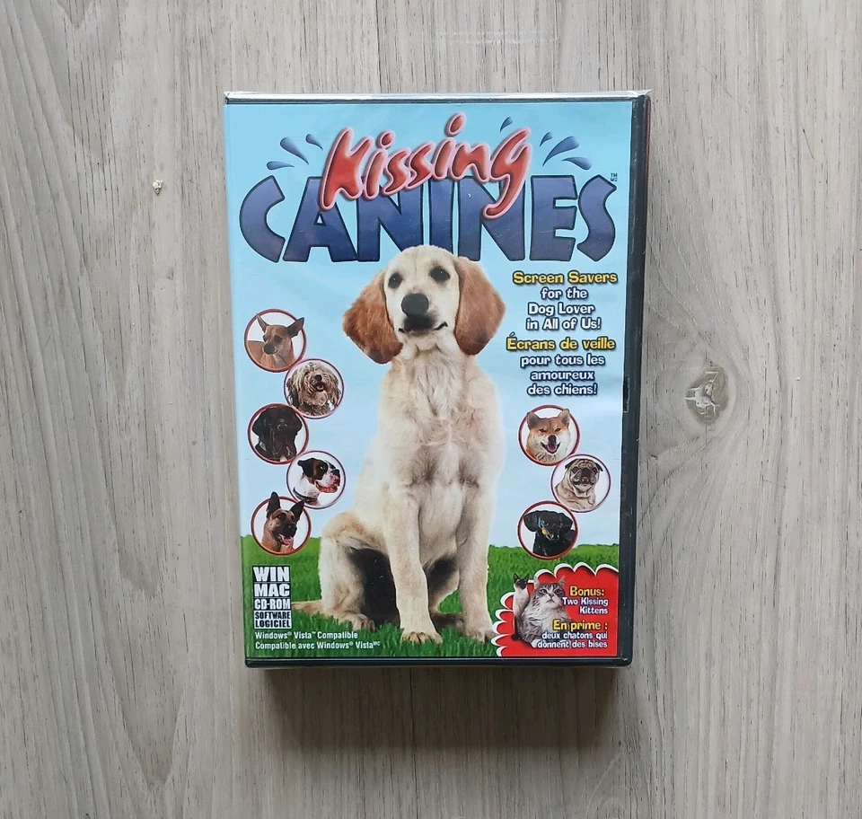 Kissing Canines - Pc/Mac CD-ROM - NEW Sealed Box - Screensavers For Dog Lovers - Image 1 of 4