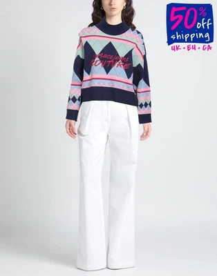 PVP €572 VERSACE JEANS COUTURE Pullover Jersey Talla XL Mezcla de Lana Cuello Simulado Foto 1 de 4