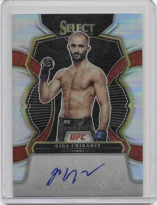 GIGA CHIKADZE 2023 Panini Select UFC Fighter Silver Refractor Auto SP Autograph - Image 1 of 2