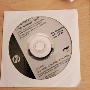 HP App & Driver Recovery DVD Windows 7 6470b 6570b 8470p 8570p 8470w  672278-B23 - Picture 1 of 12