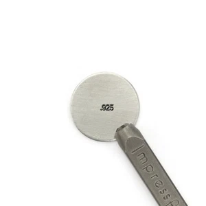 Sello de metal con firma de símbolo .925 joyería de acero sello punzón joyeros herramienta - Imagen 1 de 1
