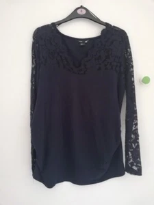 H&M Maternity Blue Lace Blouse/Top size Medium M - Picture 1 of 2