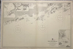 Admiralty Chart Map 2212 China - South Coast Tien Pak To Macau 1911 ( 1951 ) - Picture 1 of 10