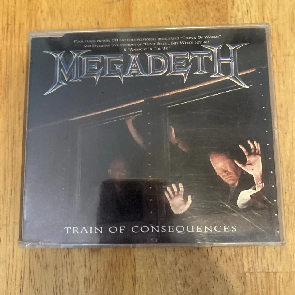 Megadeth Train Of Consequences UK Import 4 Track CD 1993 Capitol Records Issue  Foto 1 de 4