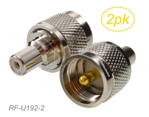 2-Pack RCA Female to UHF PL259 Male RF Coaxial Adapter, CablesOnline RF-U152-2 - Picture 1 of 2