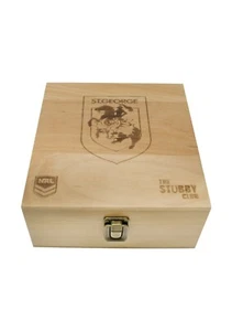 414040 ST GEORGE DRAGONS NRL TEAM WHISKY WHISKEY STONE SET WITH TONGS GIFT BOX - Picture 1 of 2