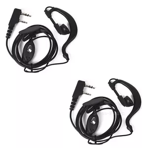 2X 2Pin Headset Earpiece Mic For Baofeng UV-5R UV-82 BF-888S Radio Walkie Talkie - Picture 1 of 6