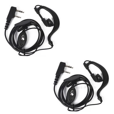 2X 2Pin Headset Earpiece Mic For Baofeng UV-5R UV-82 BF-888S Radio Walkie Talkie - Image 1 of 4