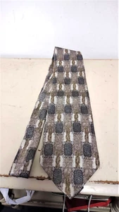 Pierre Cardin 100% Silk Necktie Tie Multicolor Geometric Print Made In USA - Picture 1 of 4